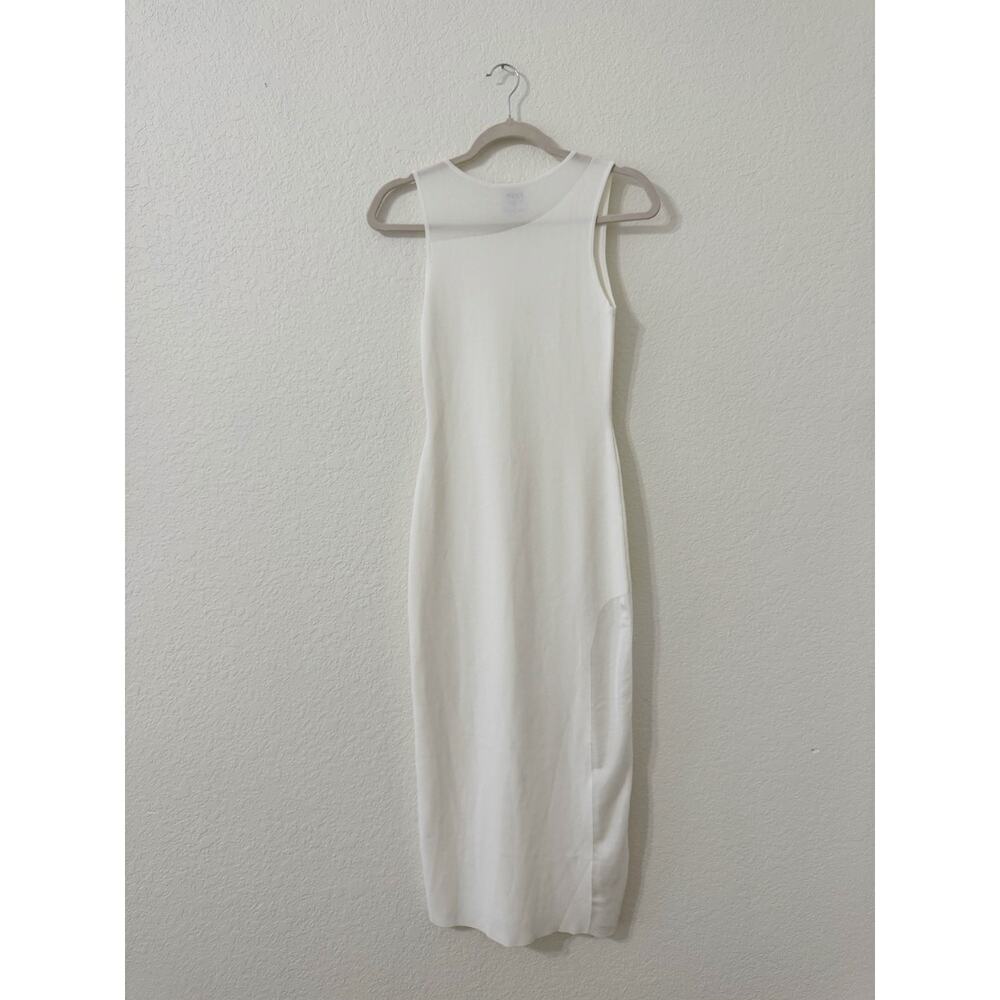 MISA Los Angeles Lura Ivory Knit Sleeveless Cutout Maxi Dress Size Small - Picture 2 of 5